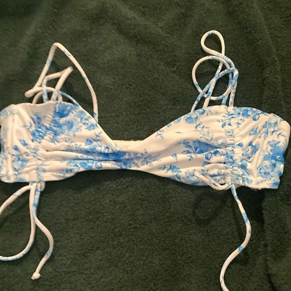 Wild Fable Blue Floral Bikini Top
